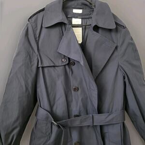US Navy Blue Man's All Weather Coat with Removable Liner - 44L - Excellent